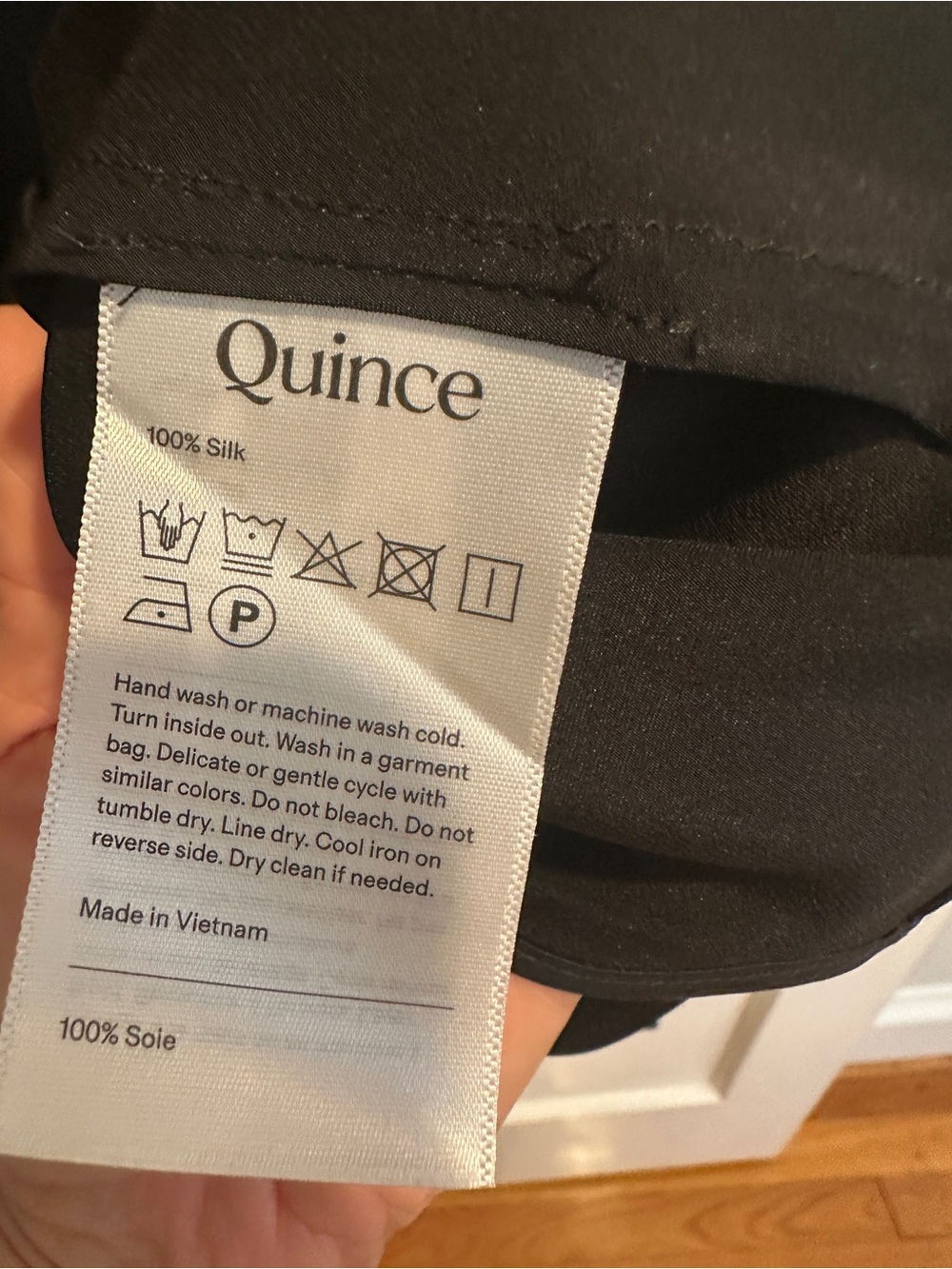 Quince Washable Silk Slip Dress - XS - Black - Picture 14 of 14